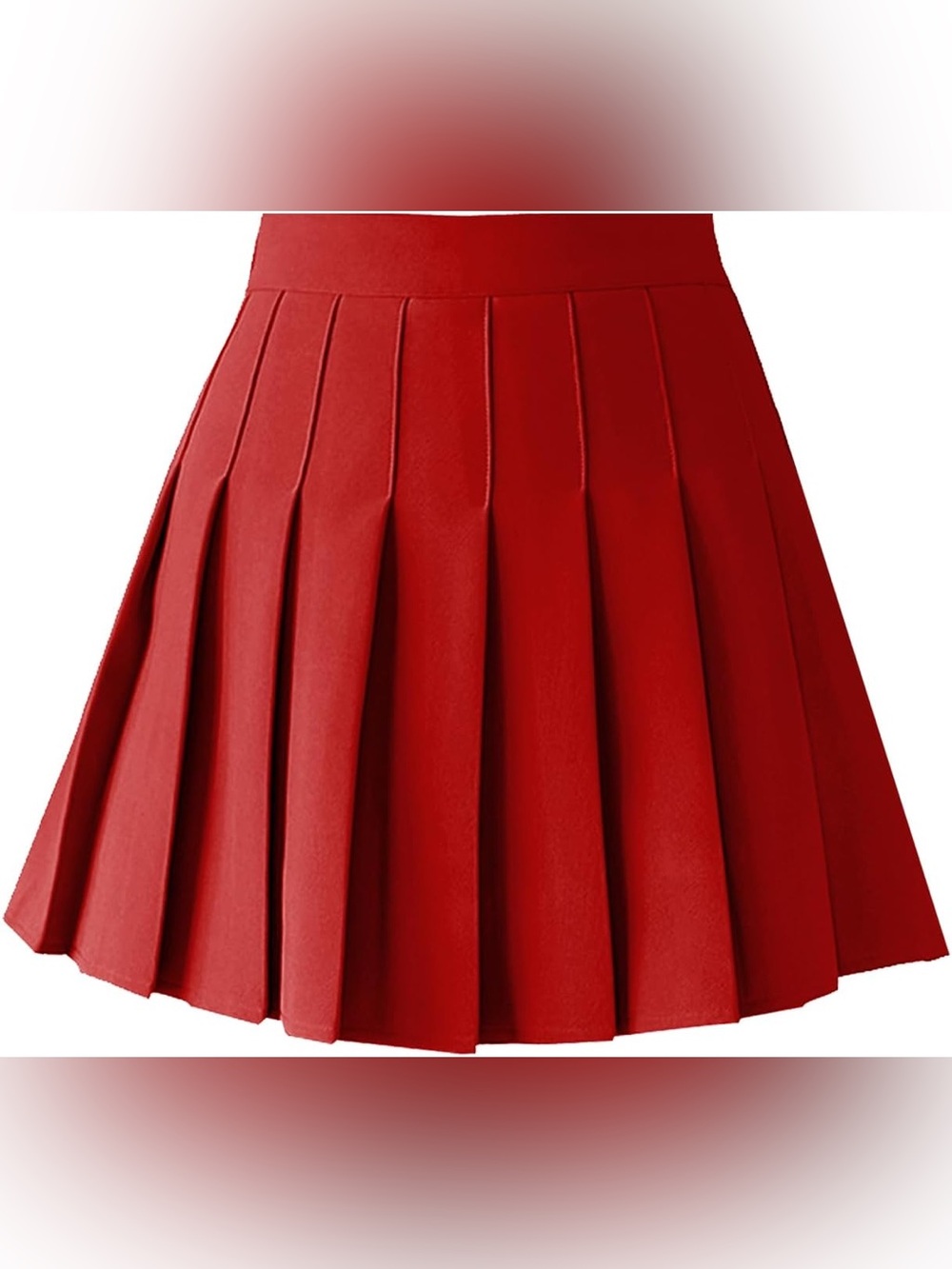 (NEW) Red Pleated Women's Skirt/ Skort / lined mini skirt shorts Crimson red